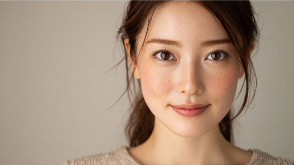 model15 – Japanese woman face, soft natural light, 16:9